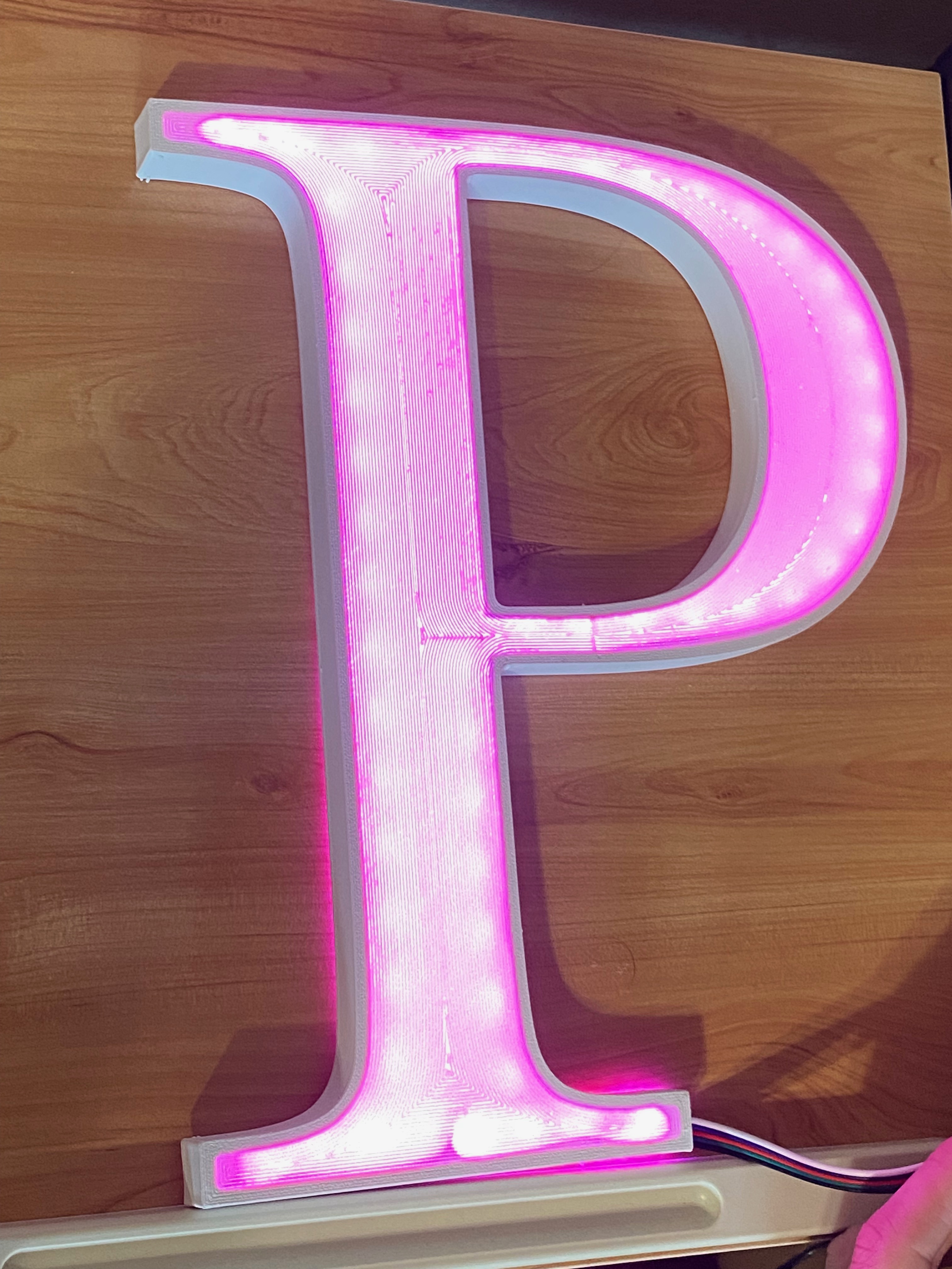 OpenSCAD Parametric RGB LED Lit Sign Letters par Athena | Téléchargez ...
