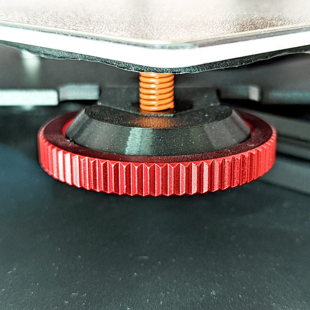 Bed leveling wheel lock for Creality CR10 Smart Pro by MAXPROBE for red metal alloy aluminium leveling wheel nuts