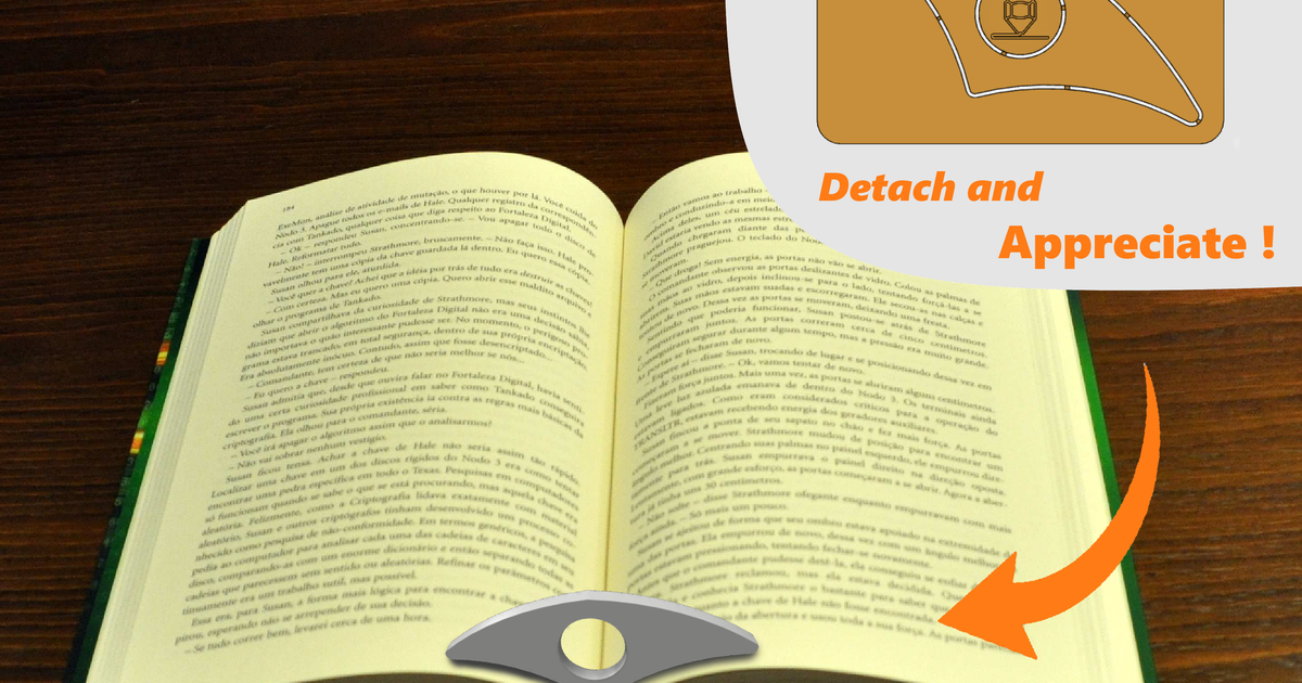 Book Holder / Ring (Credit Card Format) by Matsac42 Download free STL