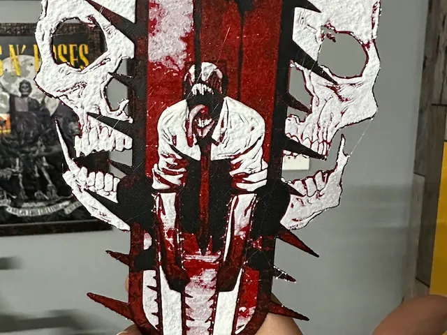 Chainsaw Man 3D Poster cutout Hueforge