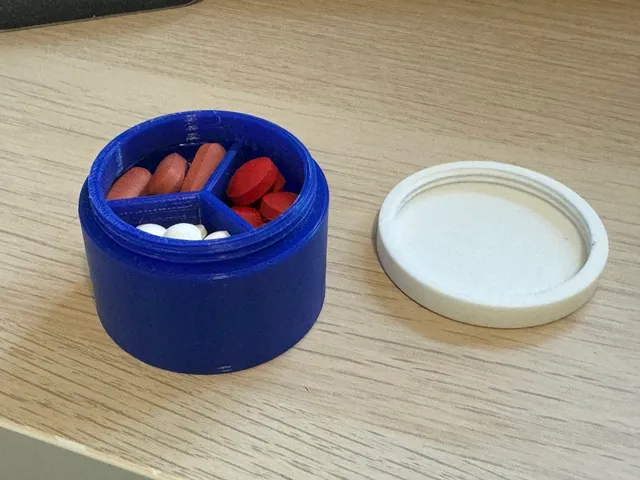 3-Compartment Travel/Camping Pill Case