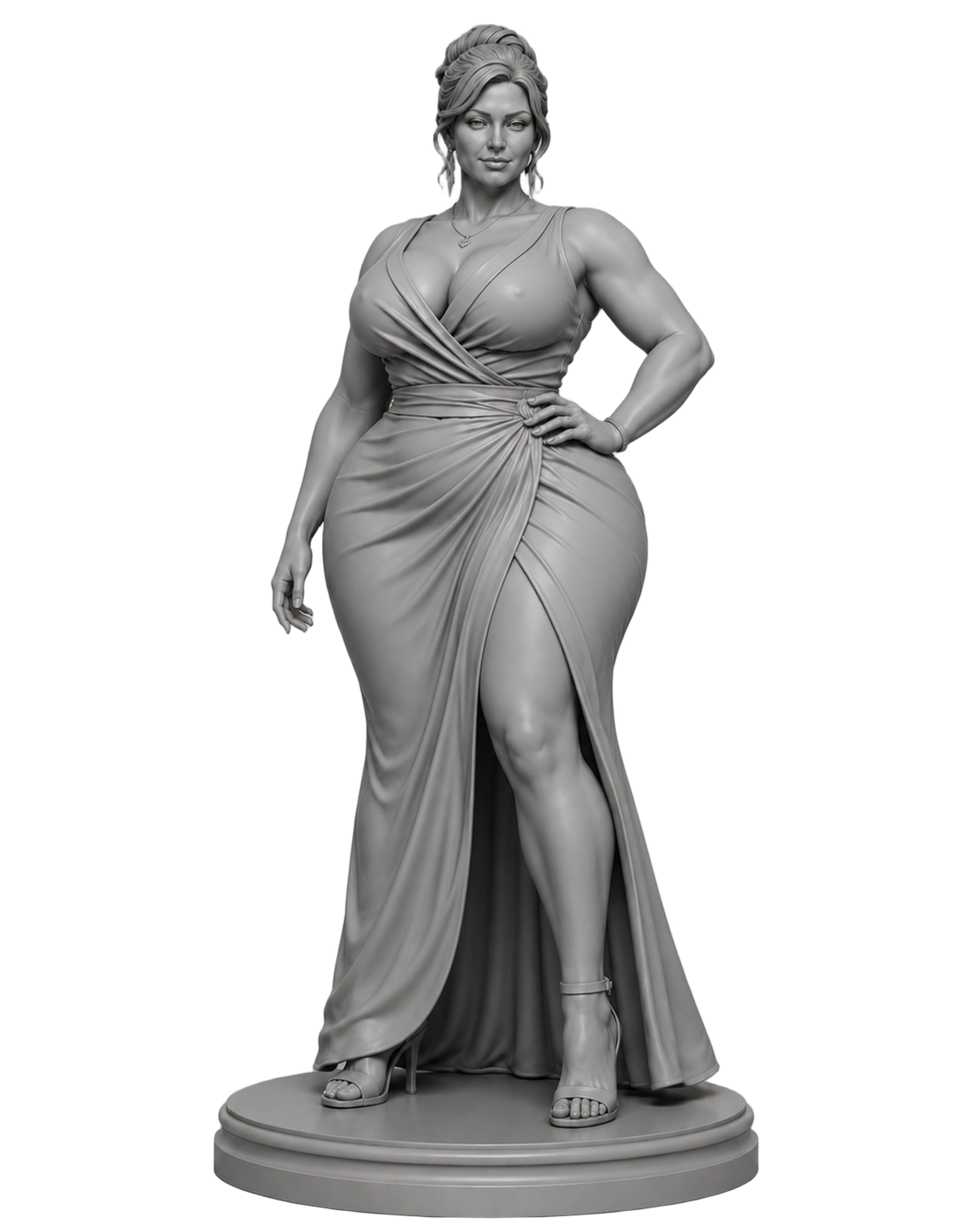 Elegant Curvy Evening Statue