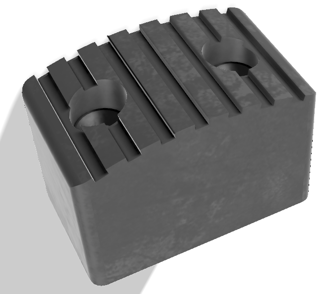 Rubber (TPU) Feet for Attic Ladder by thomers Download free STL model