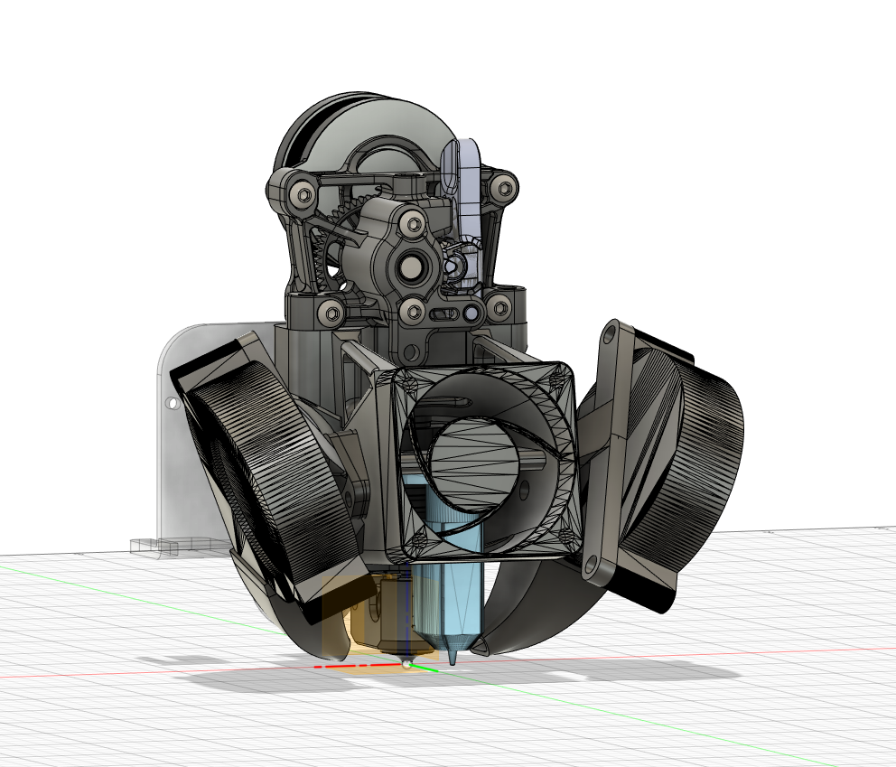 EXTRIMO HOTEND Ender 3 v2 phaetus dragonfly bms 2x5015 fans bl touch hotend sherpa mini / bmg