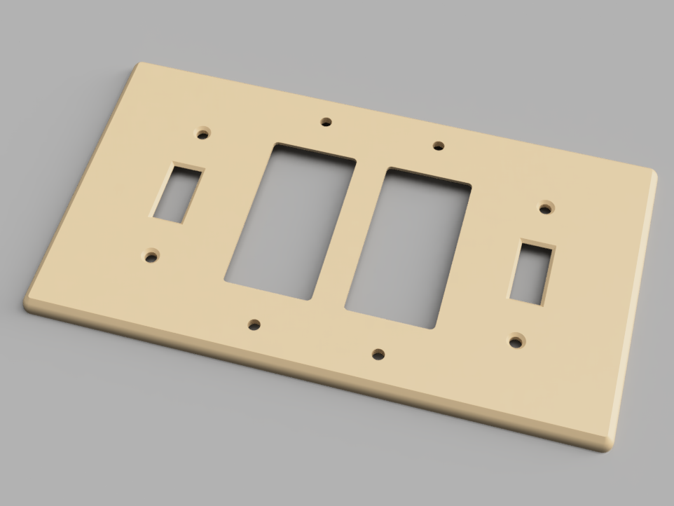 Miniatura 2 do modelo 3D Modular Switch Plate Covers