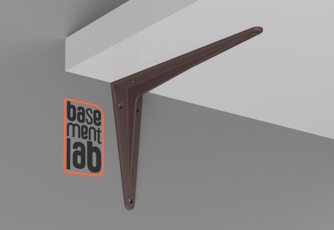 Shelf Support Bracket "Bauhaus Design" Style - Reggimensola in stile Bauhaus