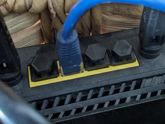 Ethernet Port Cover - Print Orientation & Hex Remix