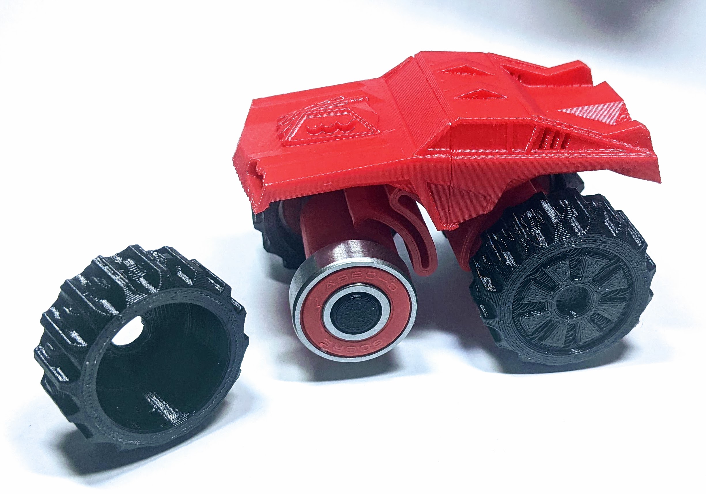 Mod for 608 bearings and TPU tires at 150% scale.