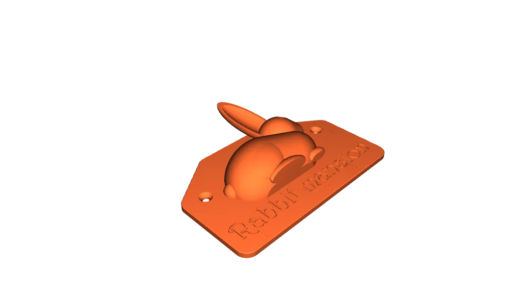 Rabbit mansion sign by Rutsel | Download free STL model | Printables.com