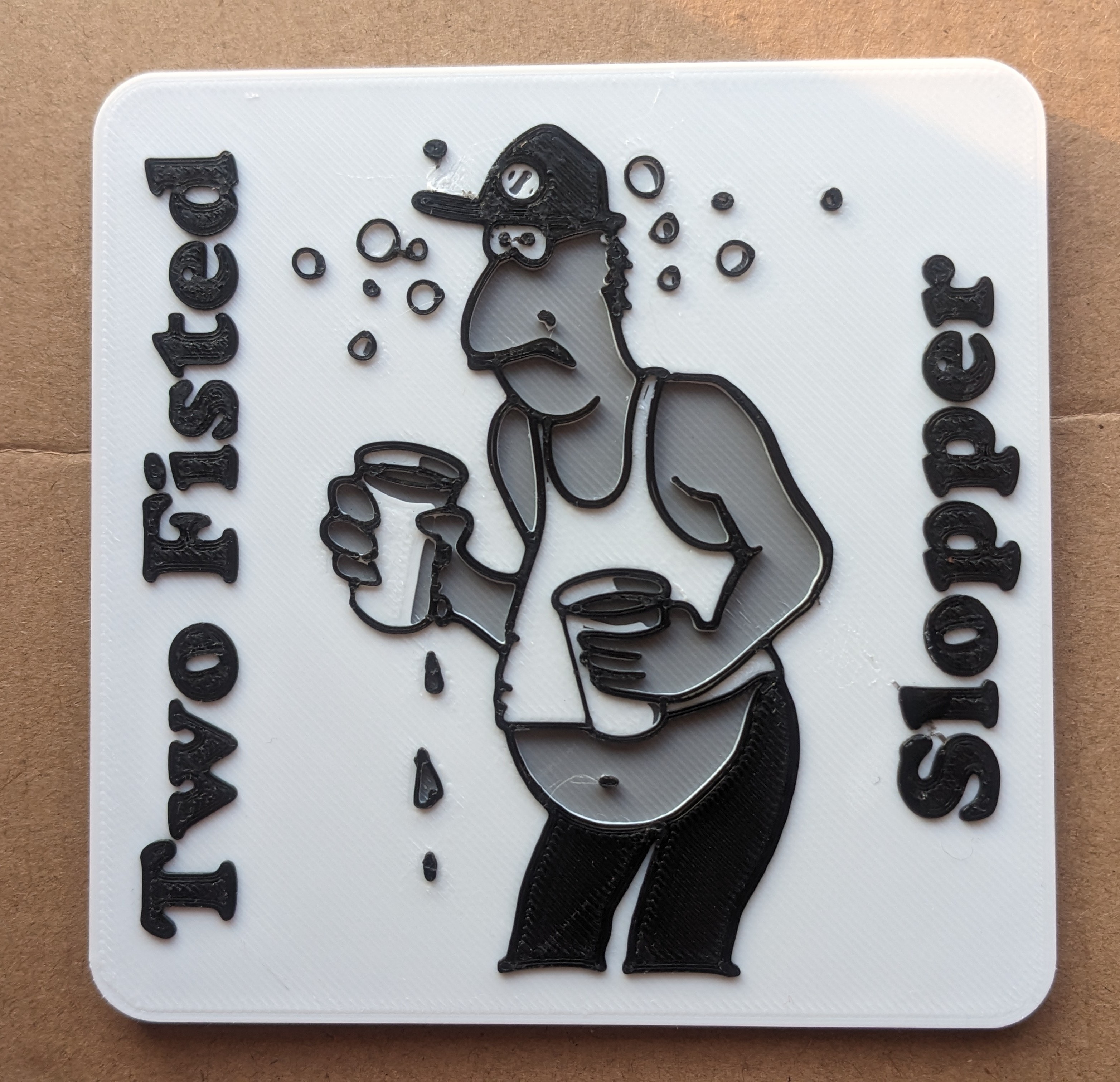 Two Fisted Slopper from Milwaukee Brewers County Stadium Coaster