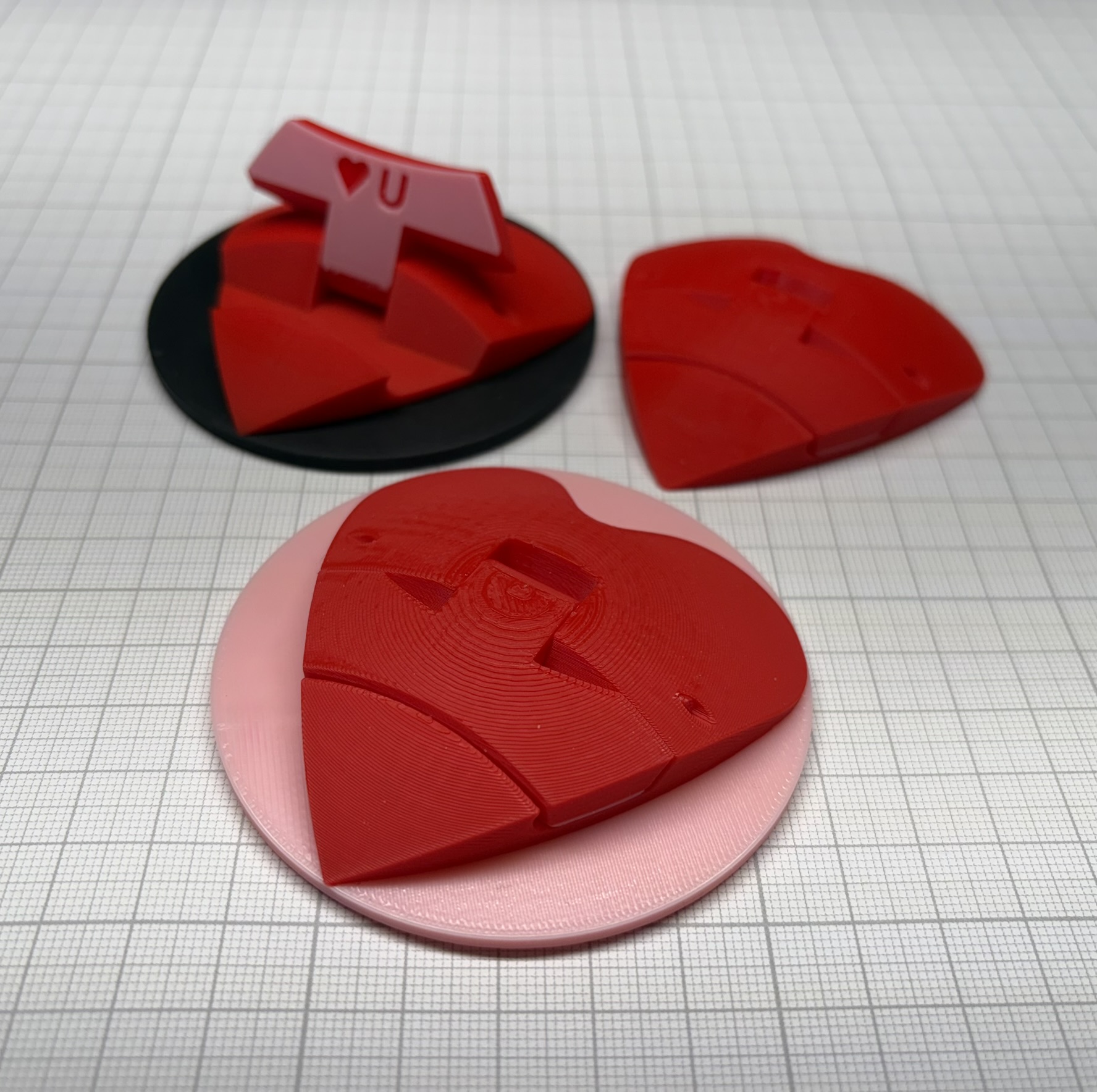 Valentine Heart Phone Stand with Secret Message
