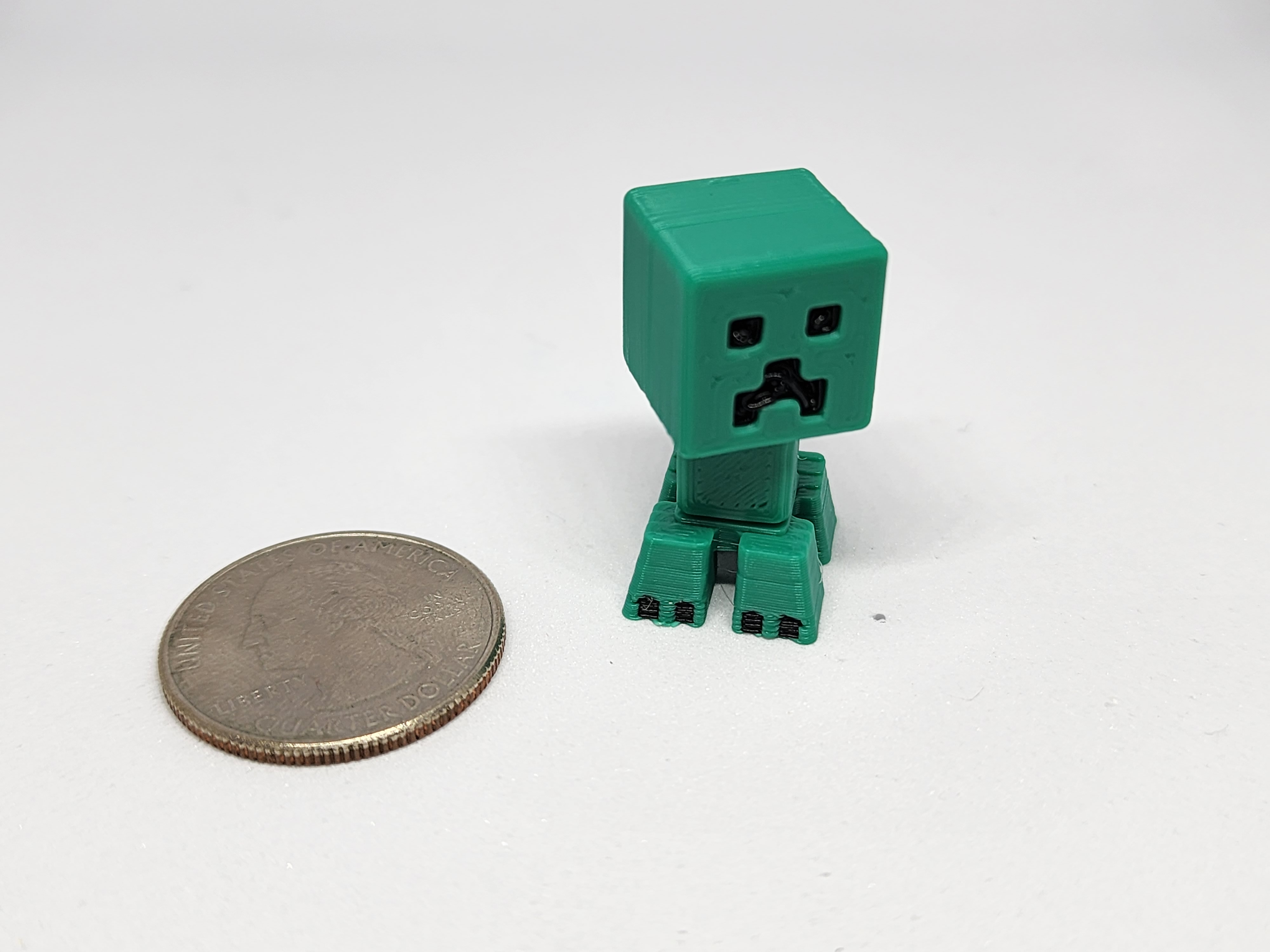 Minecraft inspired Creeper Mini Figure Kit Card Keychain By Chiz 