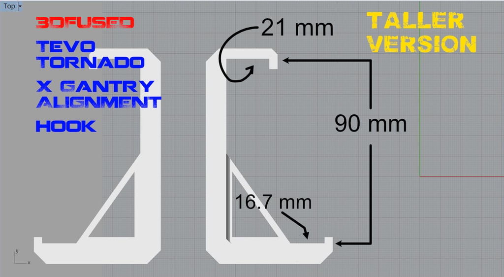 3DFused X Gantry Alignment Guide for Tevo Tornado