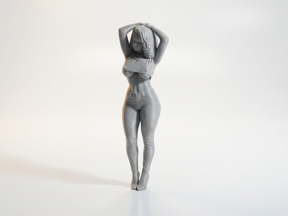 Elegant Lady Figurine Female Figure 3D Printable