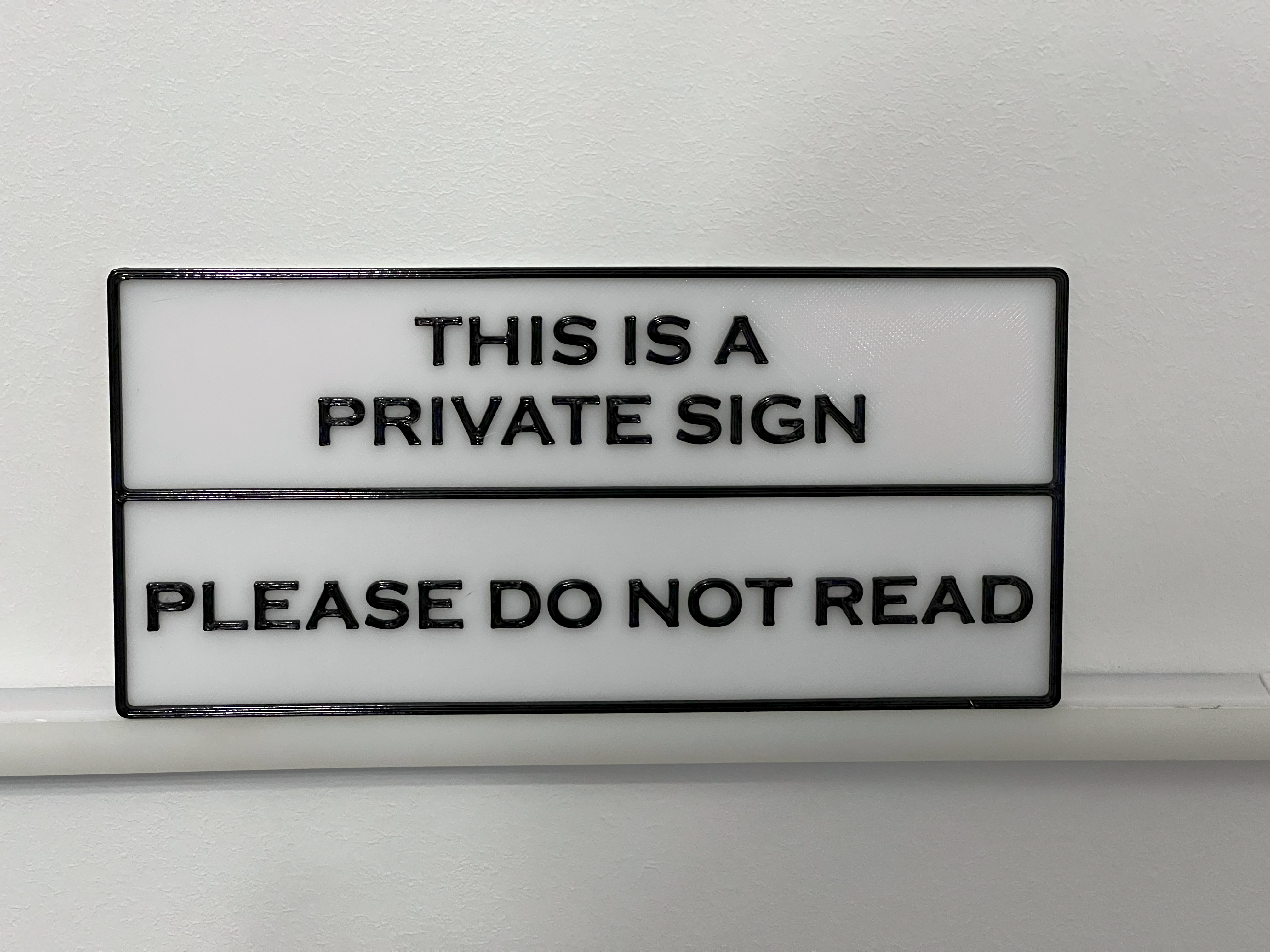 Private sign - do not read