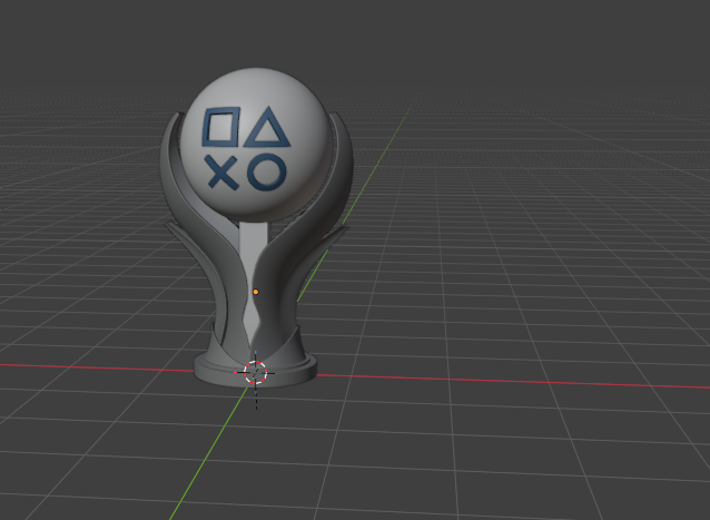 PS5 platinum trophy 3D model