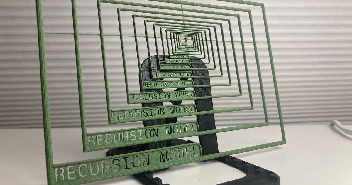 Recursion Model Kit Card by Alex Barnett | Download free STL model ...