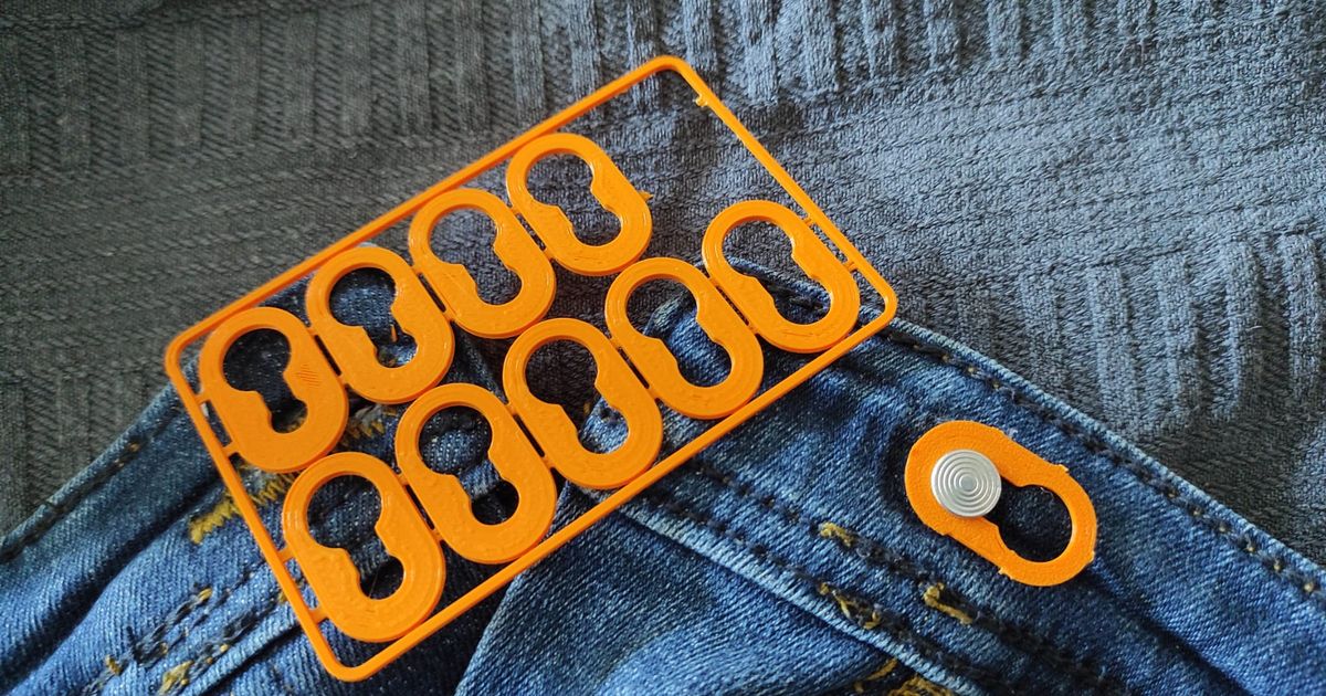 Jeans Button Repair Kit by Platypus1987 Download free STL model