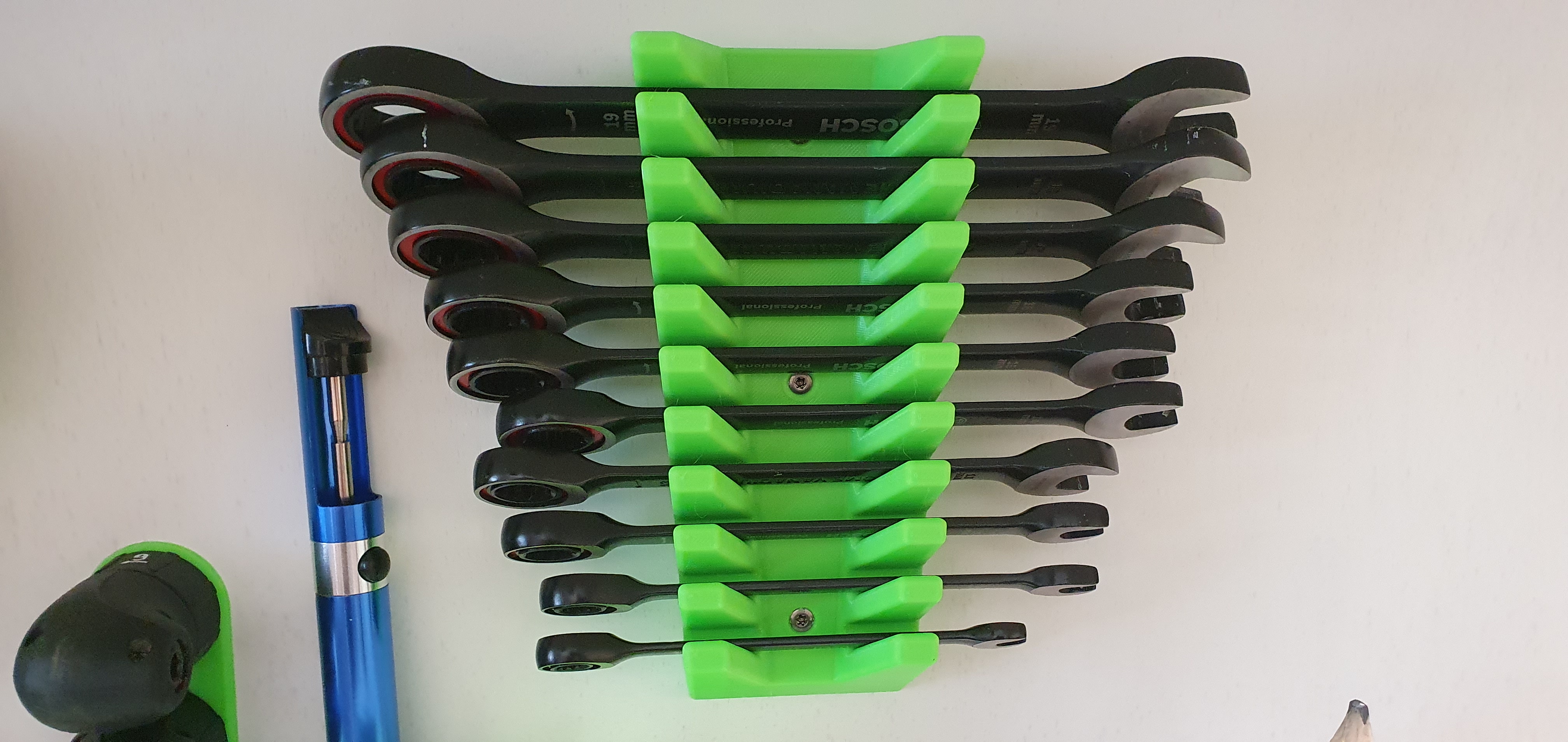 wrench holder (wrench organizer) wallmount print-in-place