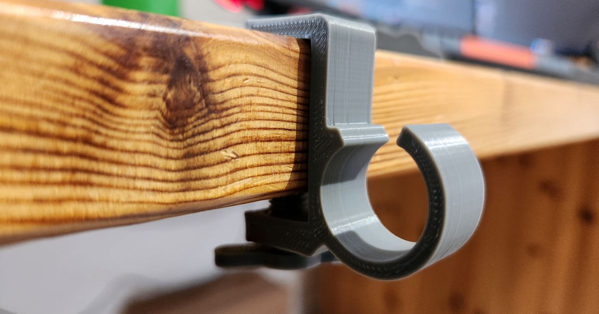 Desk cable management clips for tables up to 30mm by Frans Marx