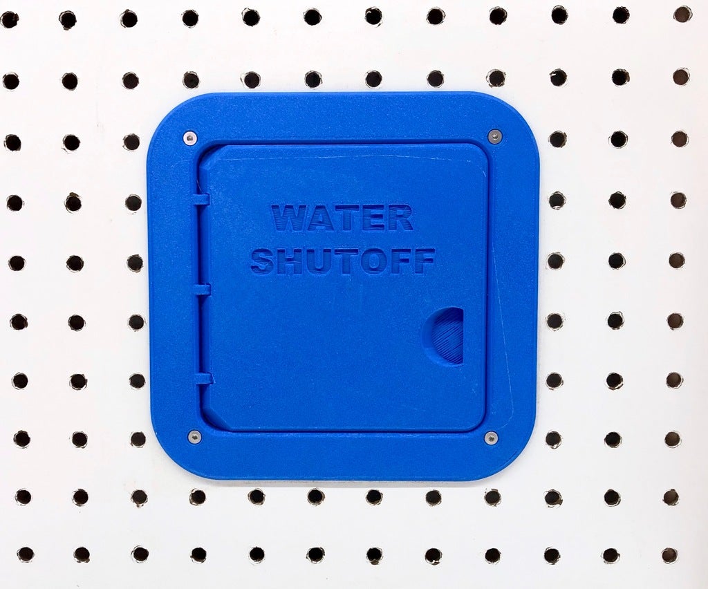 Print-in-place pegboard access door