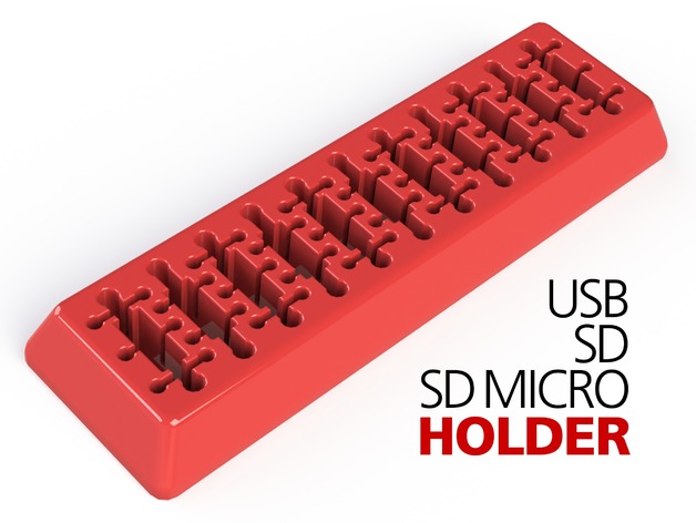 Miniatura 2 do modelo 3D USB SD SD Micro Holder Combined