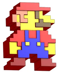 Mario pixel art by O.H, Download free STL model