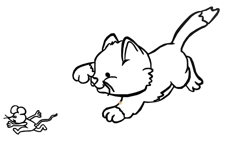 cat+mouse 2d art