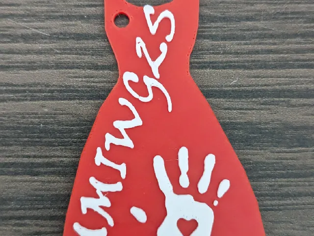 MMIWG2S Red Dress Key Chain for AMS or Layer Change