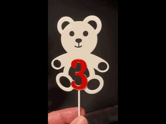 Birthday Teddy for universal Birthdays (1 through 5)