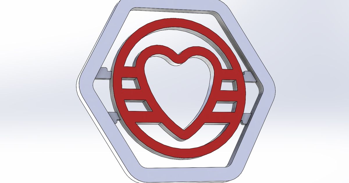 Flat Cheerful Heart by dmc | Download free STL model | Printables.com