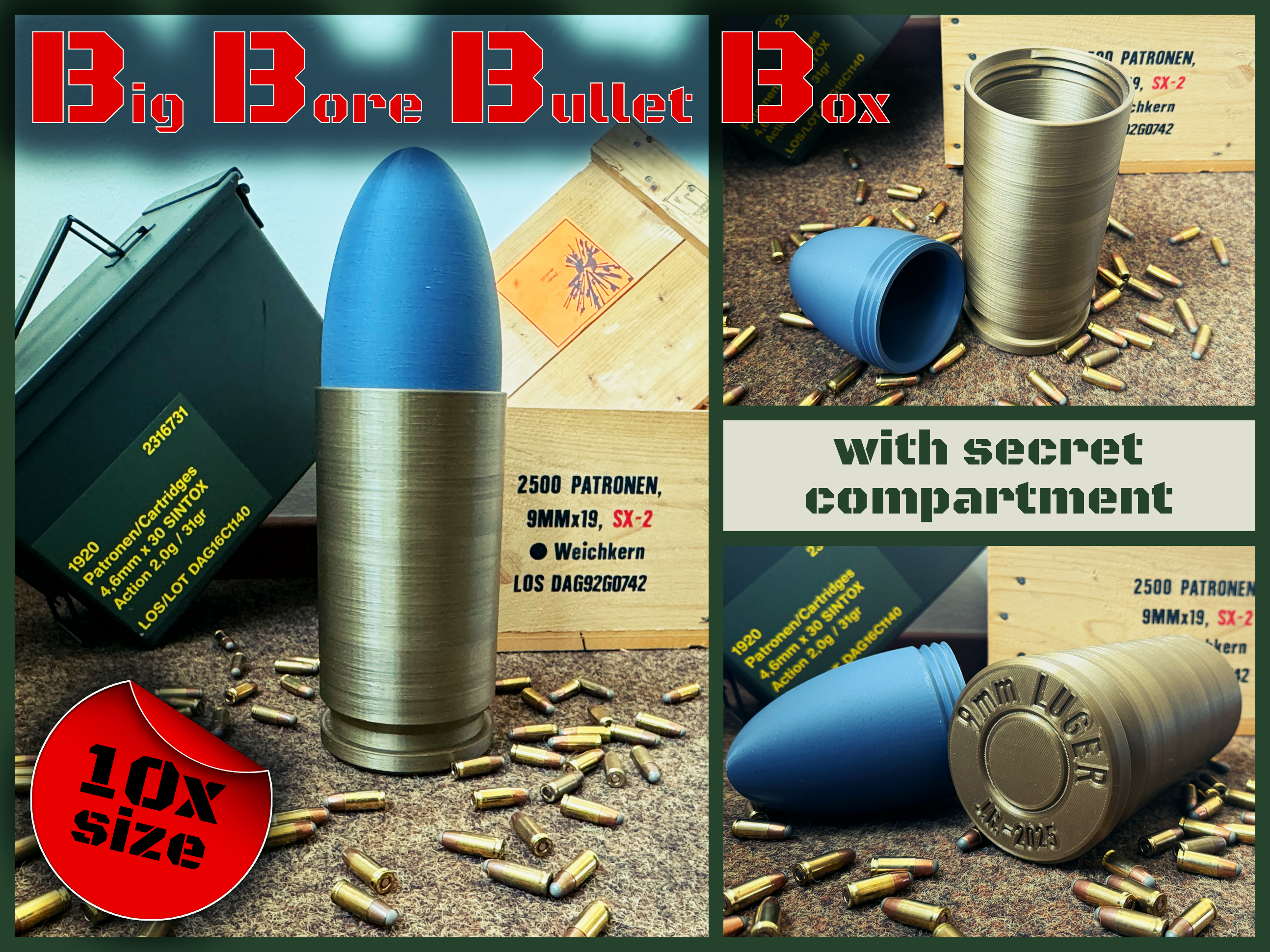 BIG BORE BULLET BOX - Secret Storage With a Tactical Twist!