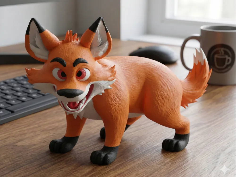 Cartoon Fox Figure