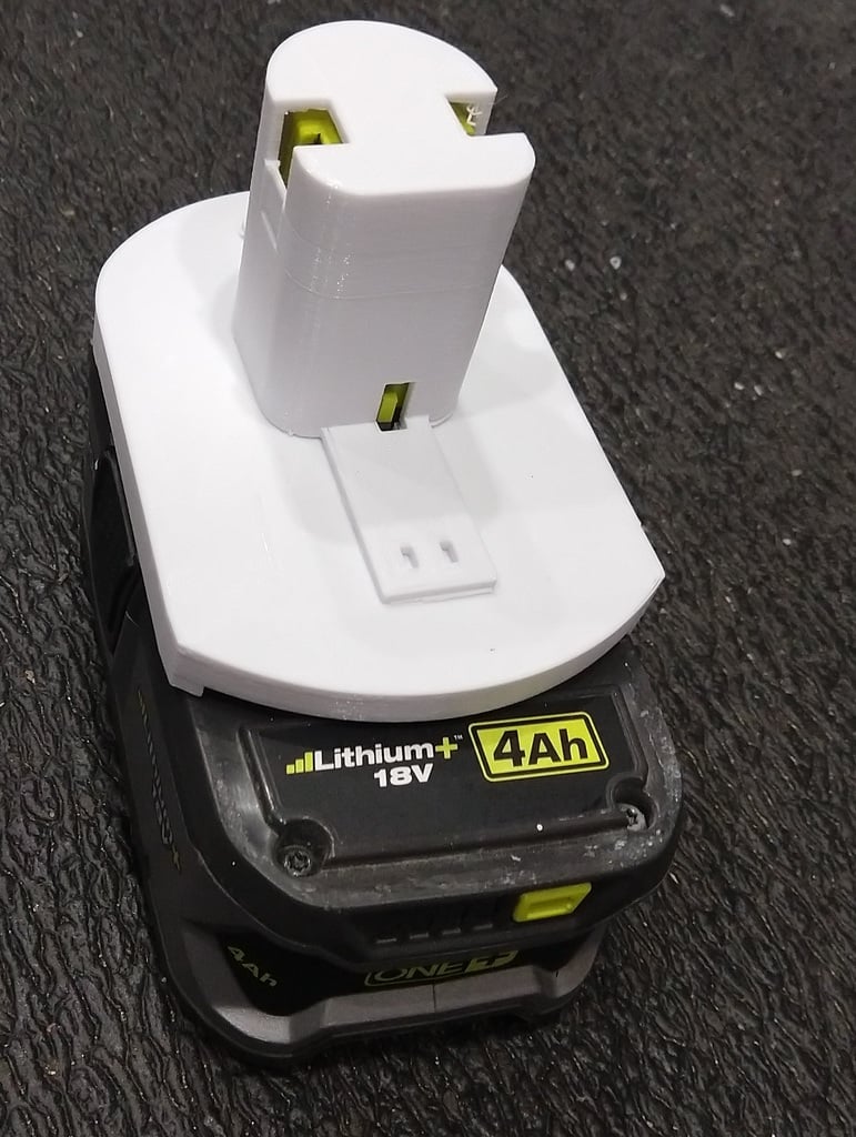 MPMD rounded Ryobi One+ battery base by mulcmu | Download free STL ...