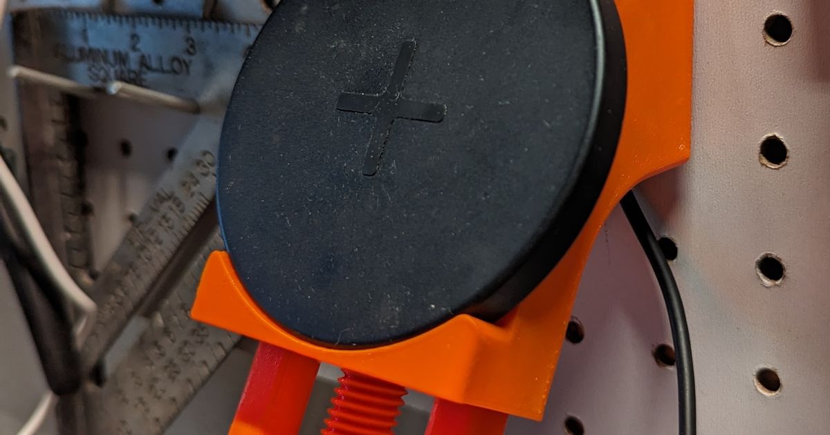 Adjustable Pegboard Phone holder w/ IKEA Livboj charger by eguidry