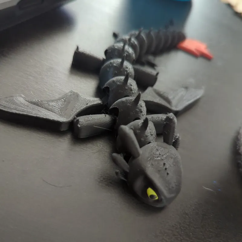 Articulated Toothless - Nice Flexi Dragon STL for Download 