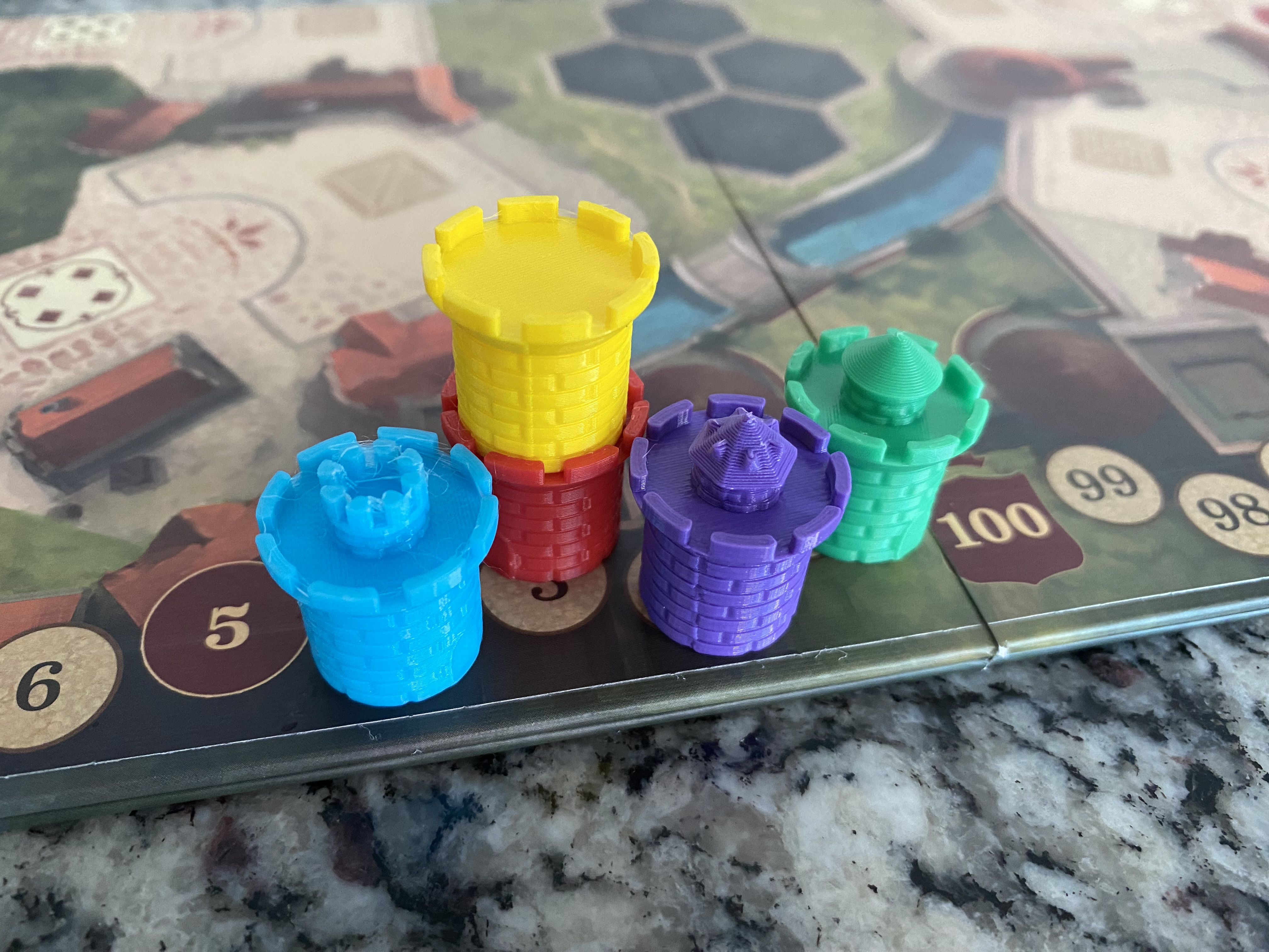 Miniatura 8 do modelo 3D Stacking Castle Score Markers