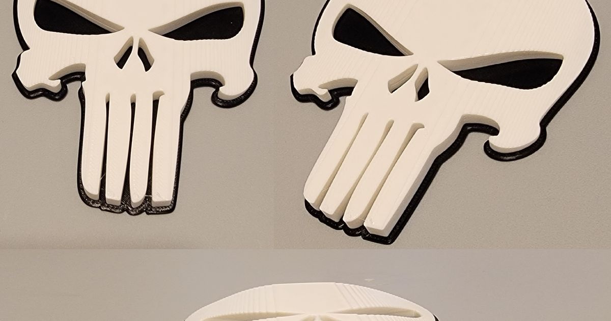 3D Punisher Logo Emblem By McTech3D Download Free STL Model 3d-punisher-logo-emblem-by-mctech3d-download-free-stl-model