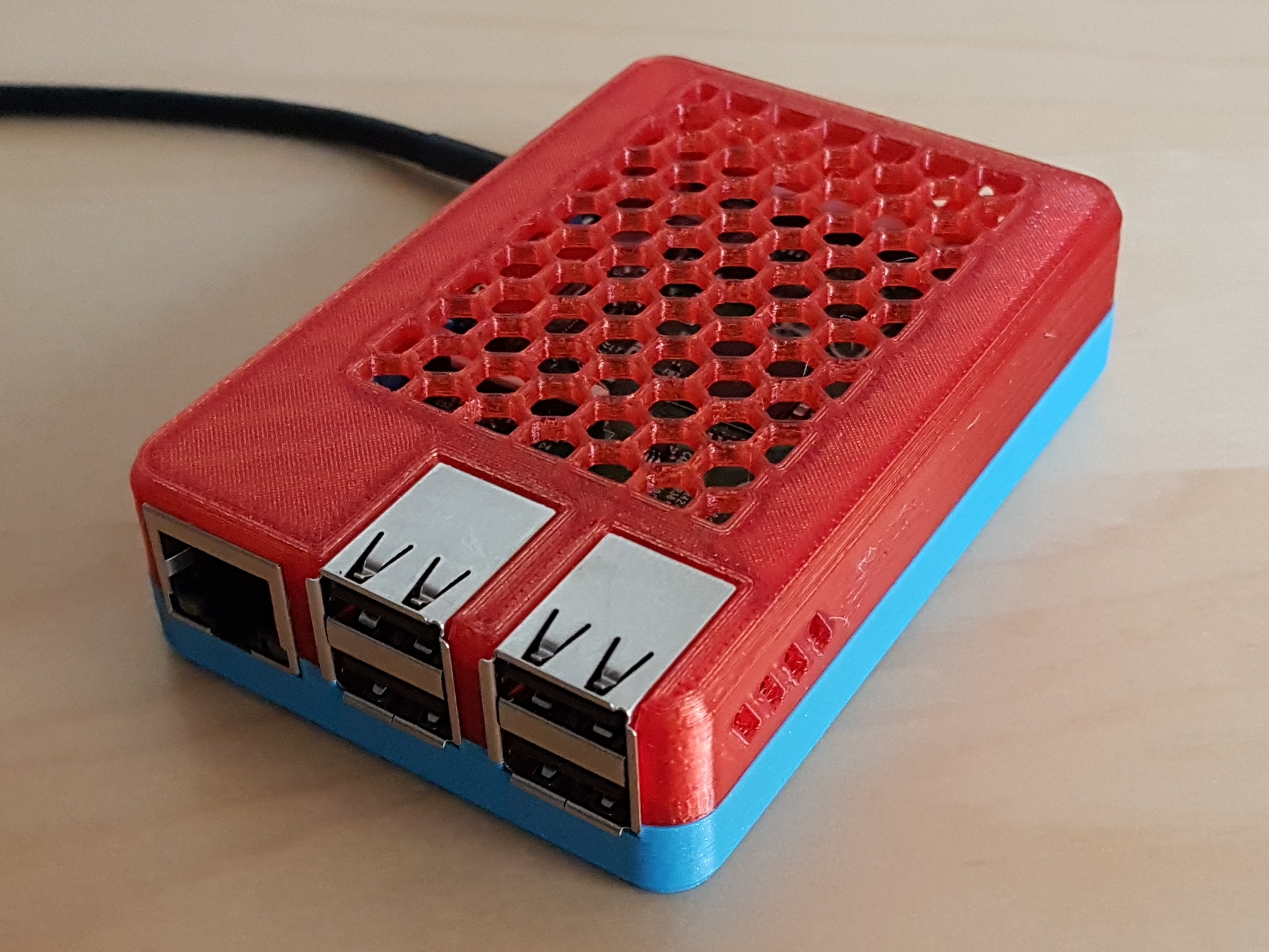 Raspberry Pi 3 Model B+ top housing with maximum cooling 3D model thumbnail