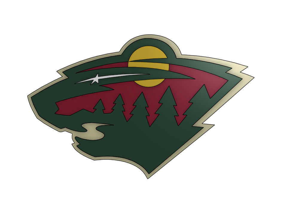 Minnesota Wild Logo by SillyGoose | Download free STL model ...