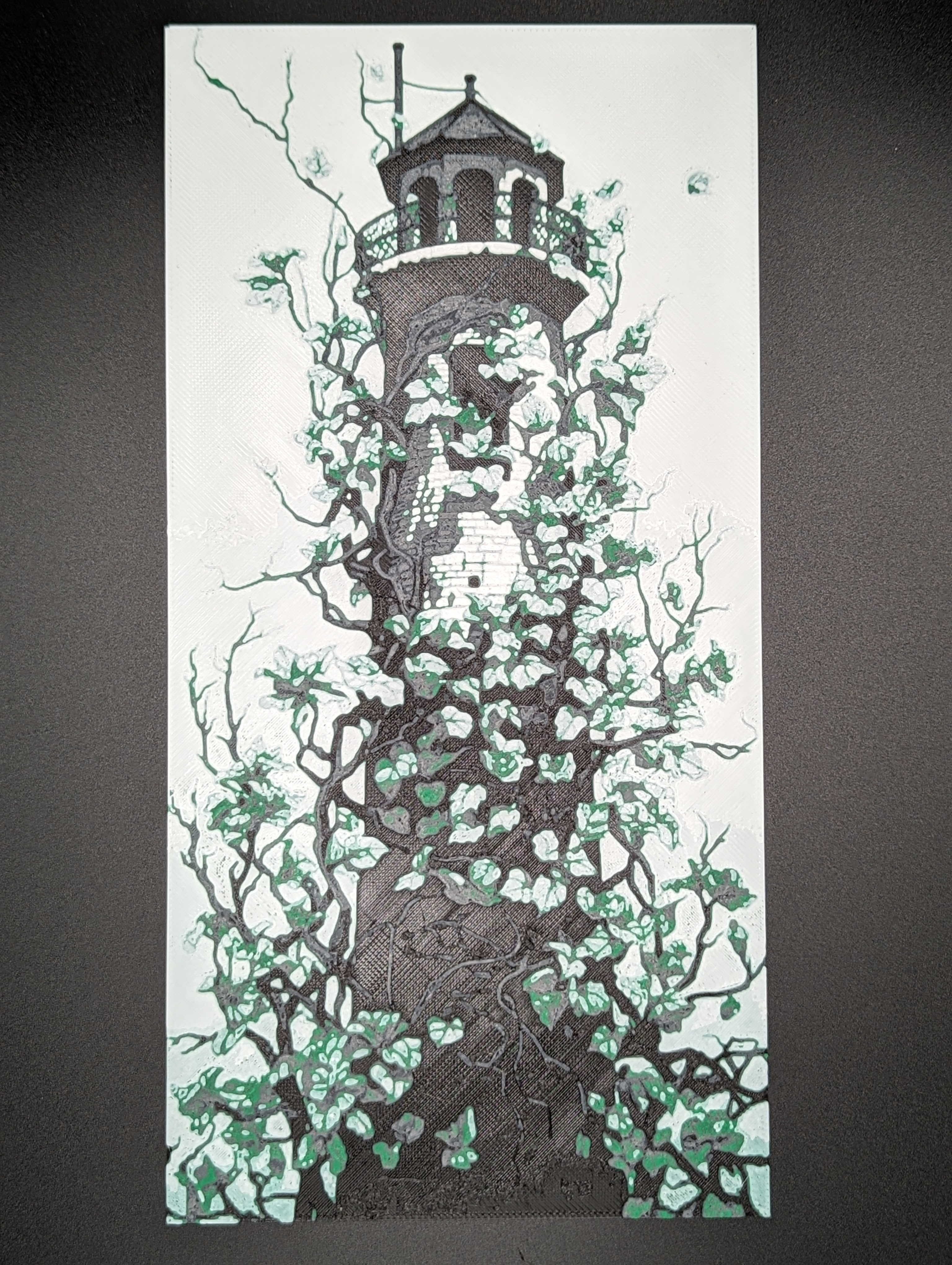 Tower and Vines - HueForge - Customizable
