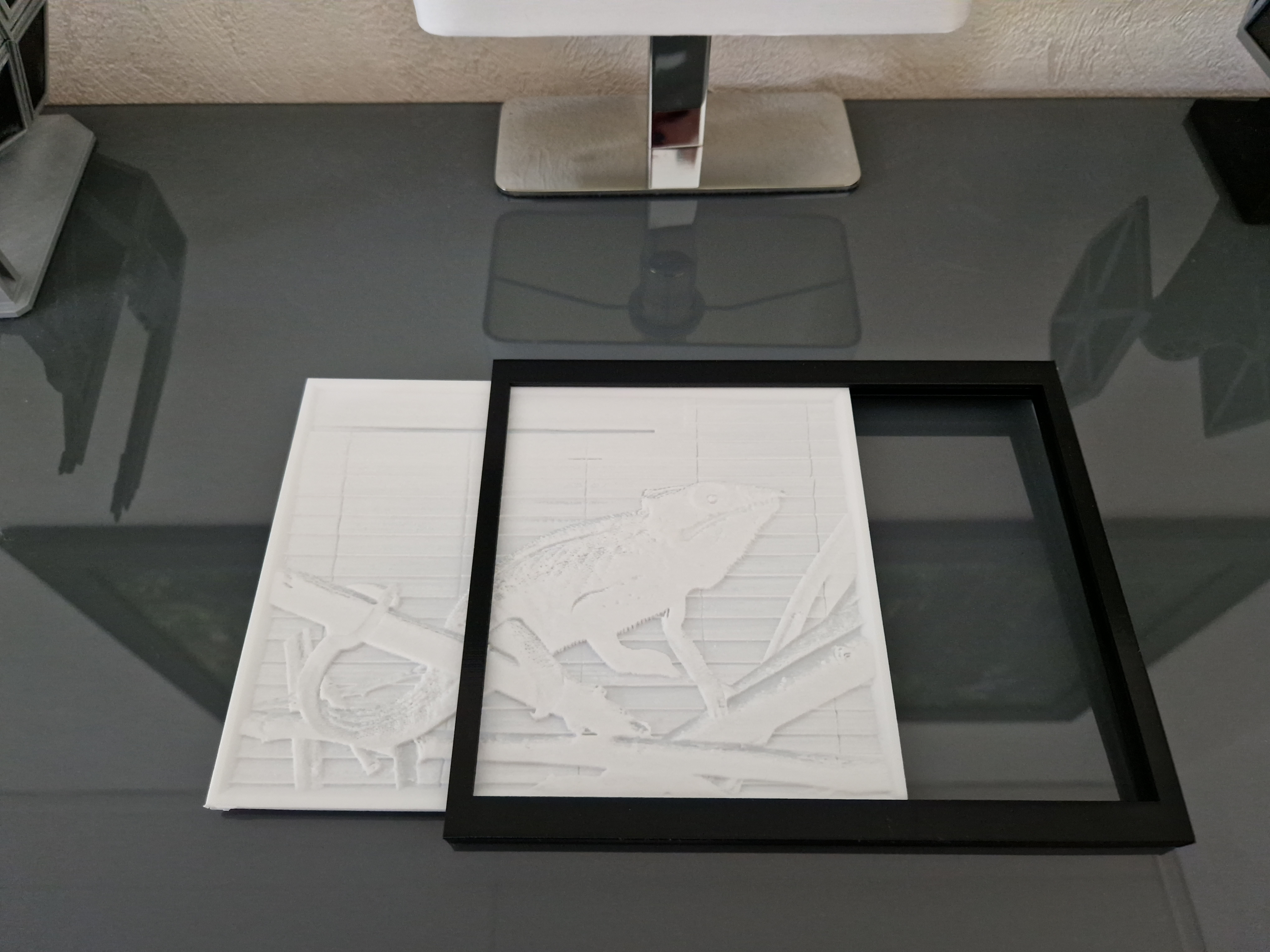 Miniatura 6 do modelo 3D Lithophane Frame for Table Lamp