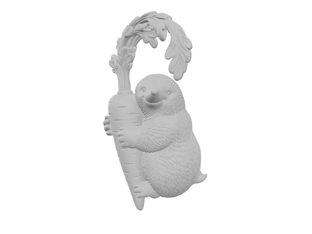 Mole Hugging a Carrot – Christmas Tree Ornament