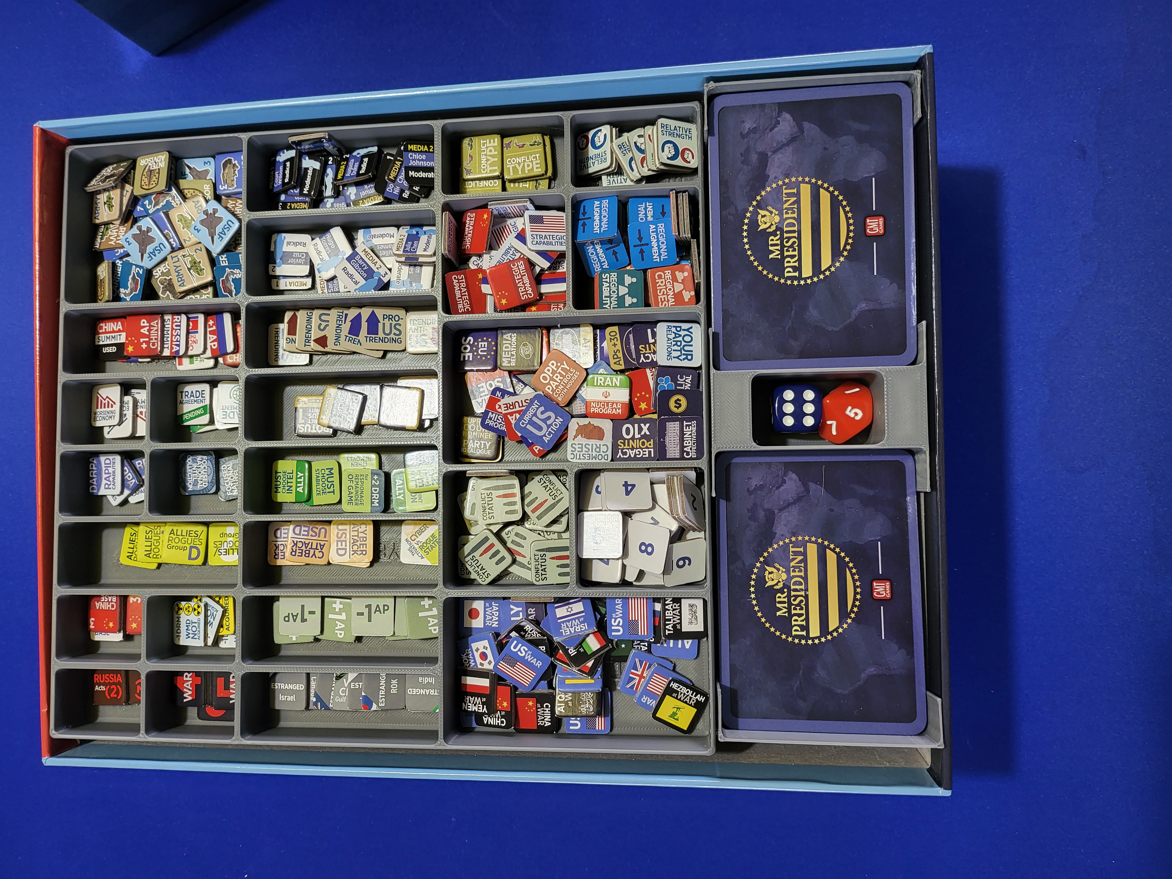 Mr President Board Game Insert/Token Trays