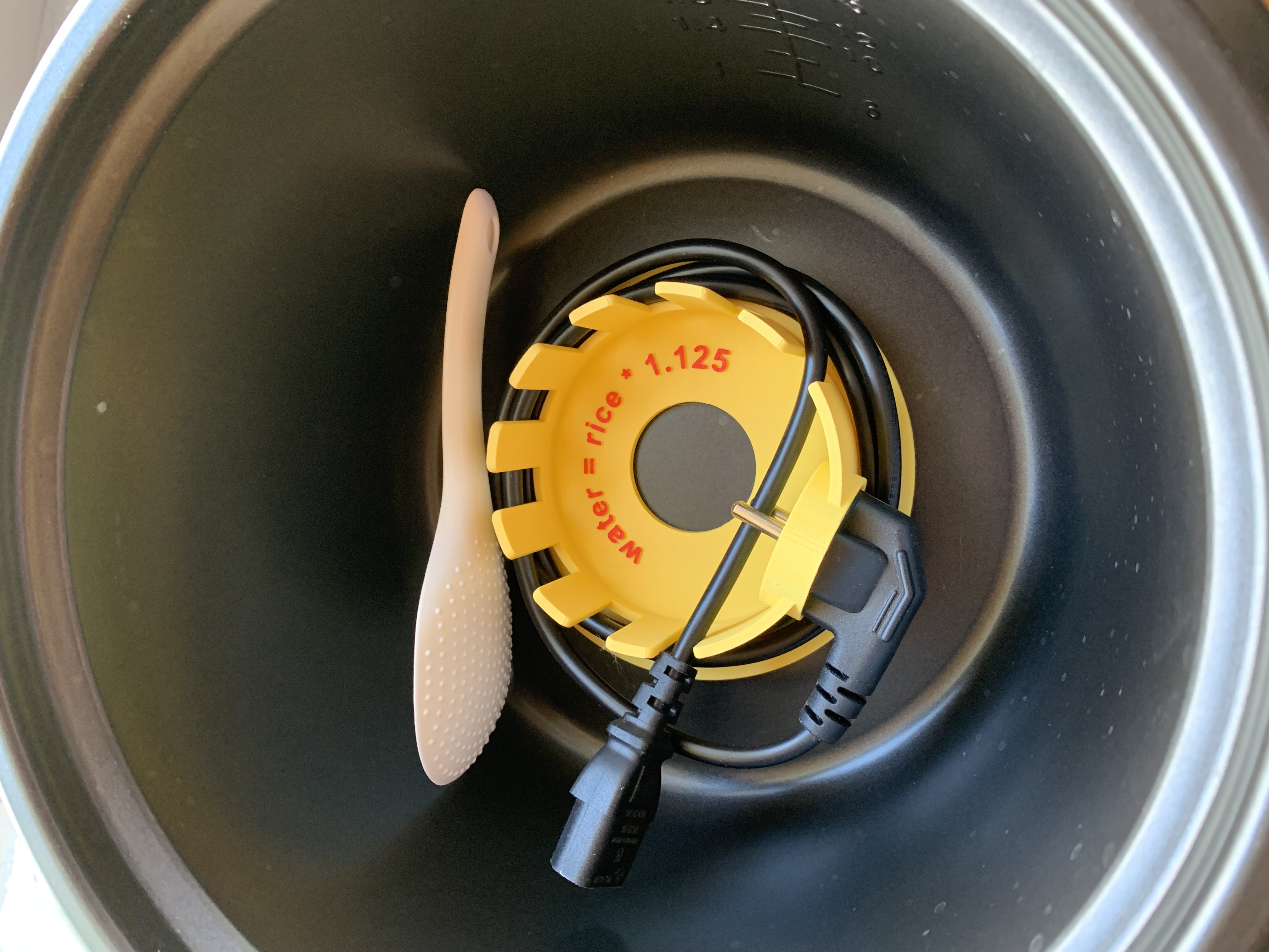 Rice Cooker cheat sheet & plug storage protector V2