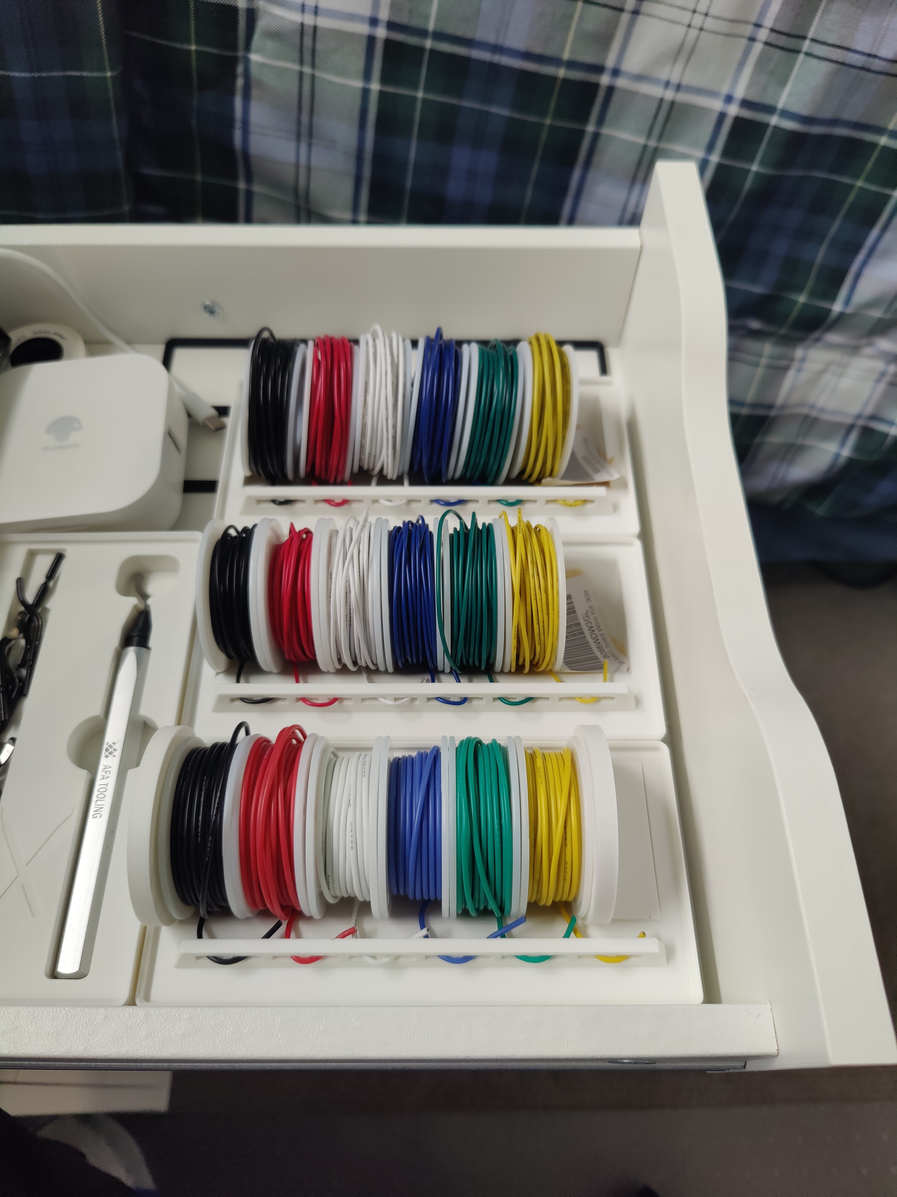 Miniatura 4 do modelo 3D Gridfinity wire spool holder mod