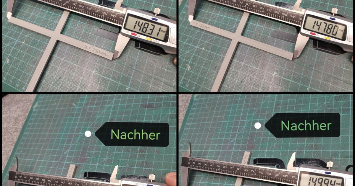 XY Calibration Cross (um die Esteps eurer Motoren einzustellen) //inkl ...