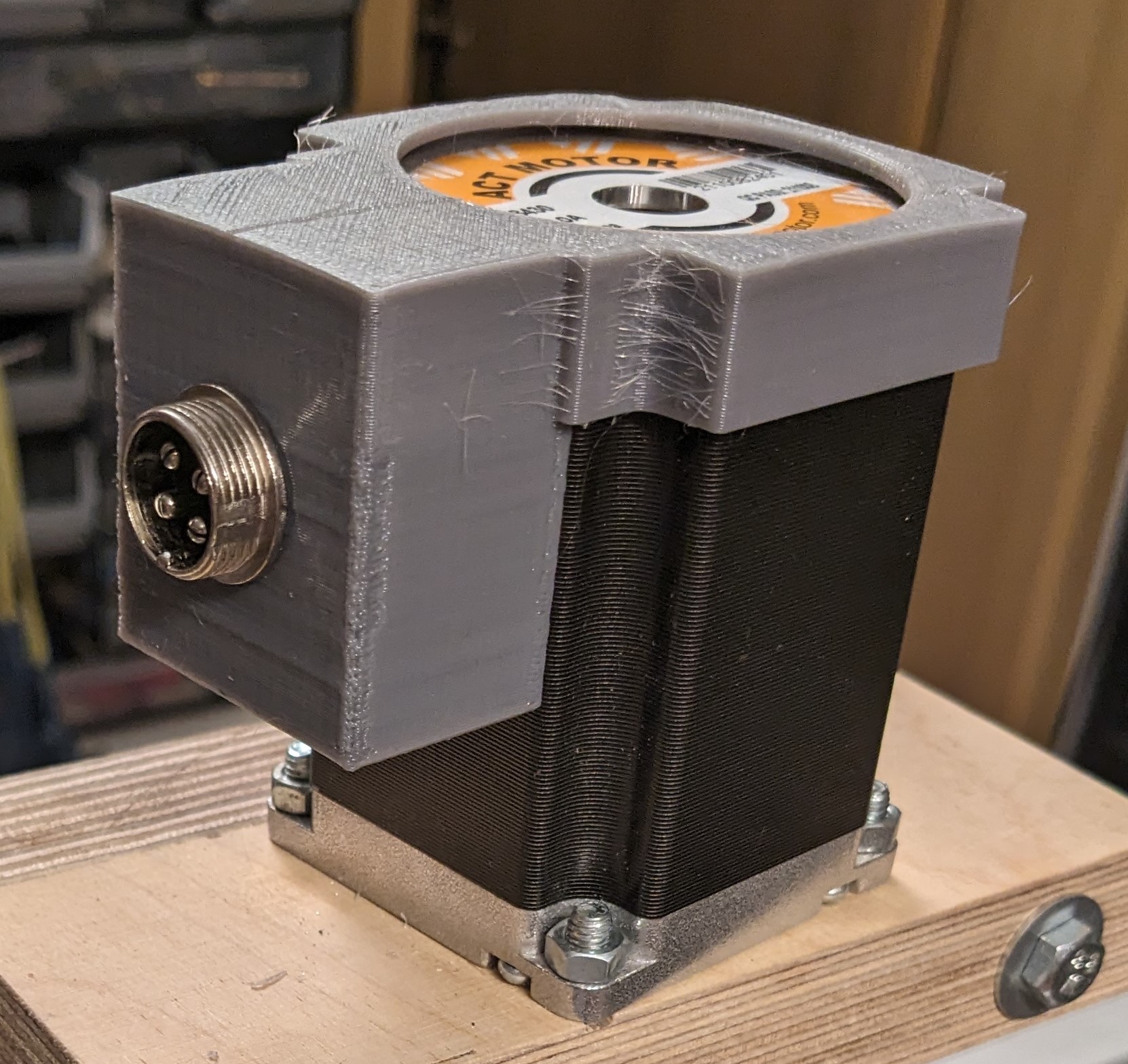 Nema23 shroud for GX16 connector