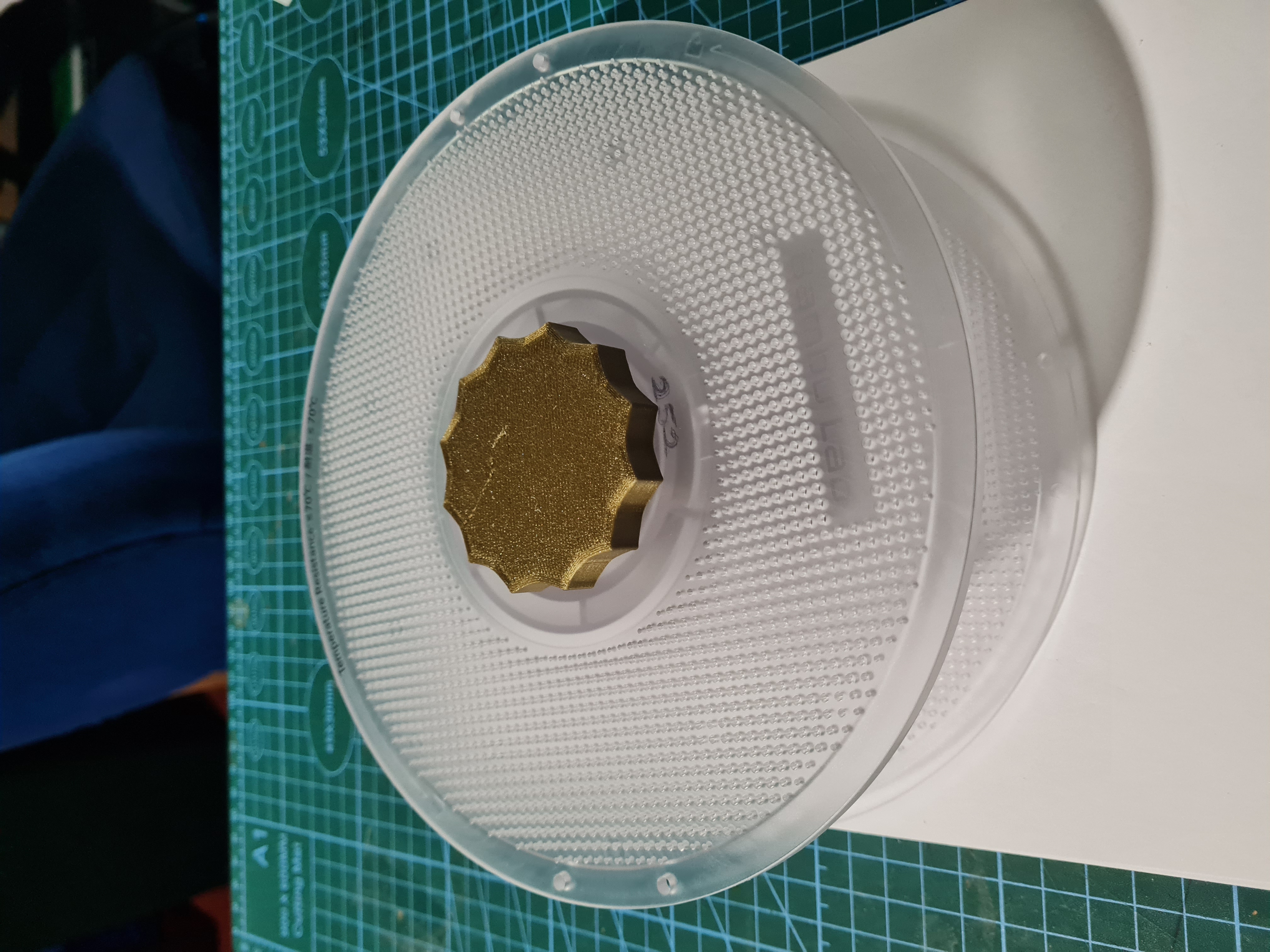 Bambu Labs spool weight with 1 pence coins