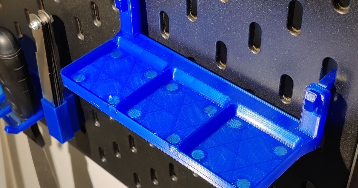 IKEA SKÅDIS/SKADIS Gridfinity 3x1 shelf by Marcus Perhamn Download